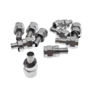 Set of 10 Silver F-Type Coaxial Connectors 10 HTB12u.6UxnaK1RjSZFBq6AW7VXaq