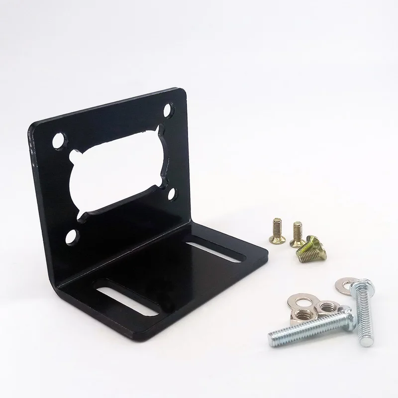Black Steel L-Shaped Motor Bracket for JGY370 2 Black Steel L-Shaped Motor Bracket for JGY370 - Image 2