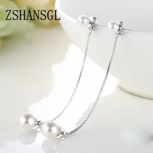 Silver Pearl Drop Earrings with Freshwater Pearls 7 HTB14altXlr0gK0jSZFnq6zRRXXaN