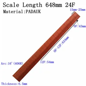 African Padauk Guitar Fingerboard 20/24 Frets, 6-7mm 13 HTB14kaca5YrK1Rjy0Fdq6ACvVXaH