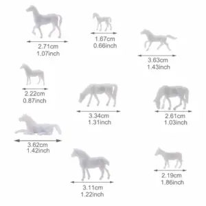 Unpainted 1:87 Scale Model Horses Set 6 HTB15YsVhA7mBKNjSZFyq6zydFXap
