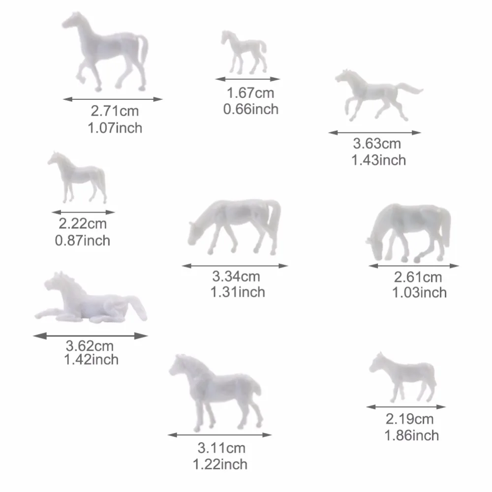 Unpainted 1:87 Scale Model Horses Set 2 Unpainted 1:87 Scale Model Horses Set - Image 2