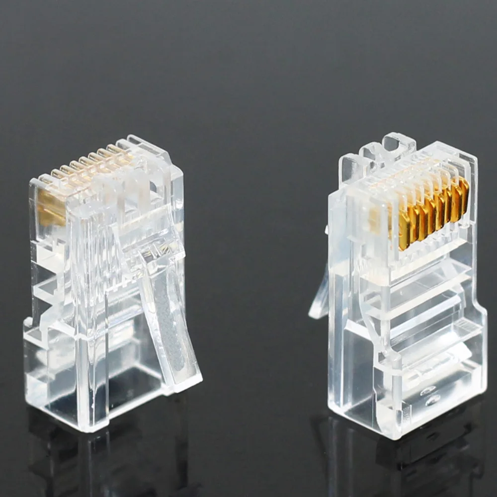 Transparent RJ45 Ethernet Connectors Pack of 20-100 5 Transparent RJ45 Ethernet Connectors Pack of 20-100 - Image 5