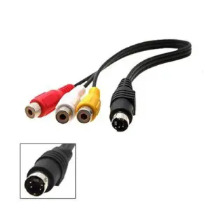 4 Pin S-video to RCA Adapter Cable 25cm
