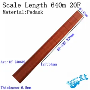 African Padauk Guitar Fingerboard 20/24 Frets, 6-7mm 19 HTB17uapaZfrK1RkSmLyq6xGApXa7