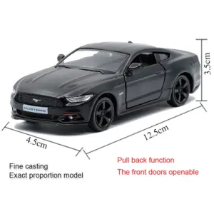 Matte Black Ford Mustang 1:36 Diecast Model 9 HTB18lODazzuK1RjSspeq6ziHVXah