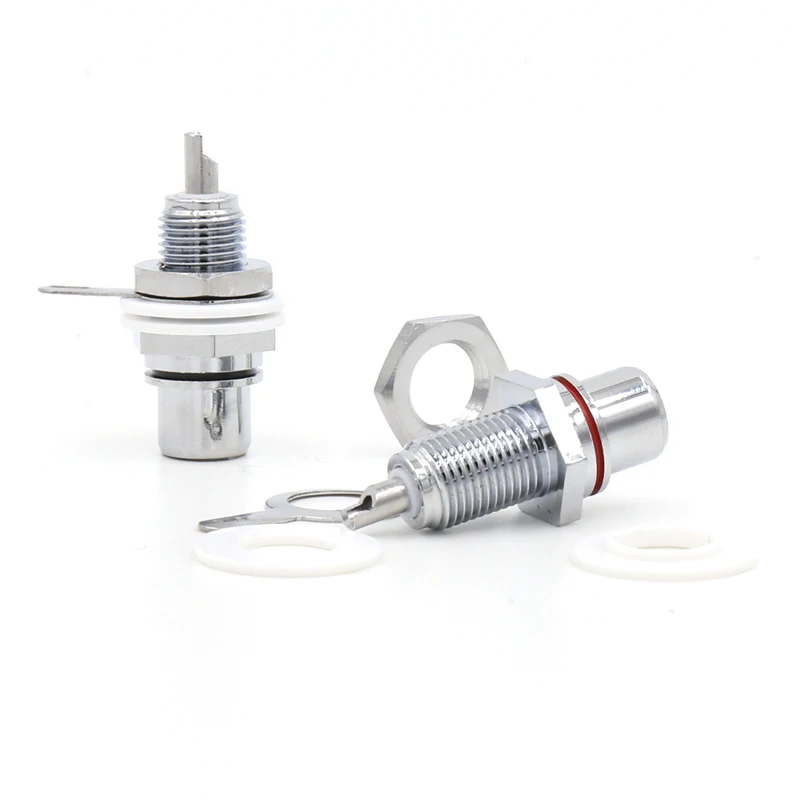 Rhodium Plated RCA Sockets - Pack of 10 5 Rhodium Plated RCA Sockets - Pack of 10 - Image 5