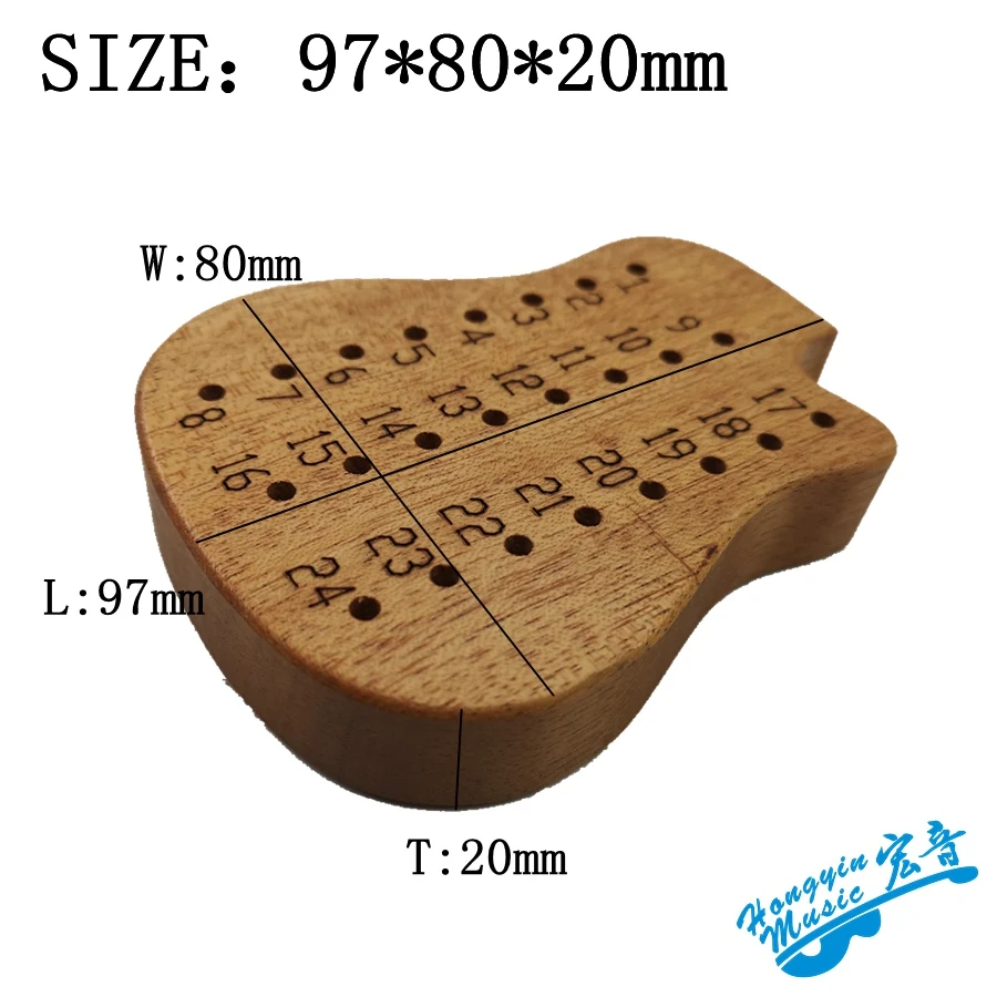 Natural Khaya Guitar-Shaped Storage Box 6 Natural Khaya Guitar-Shaped Storage Box - Image 6