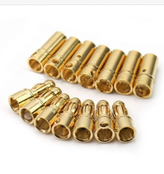 3.5mm Gold-Plated Bullet Banana Plugs Set 2 3.5mm Gold-Plated Bullet Banana Plugs Set - Image 2