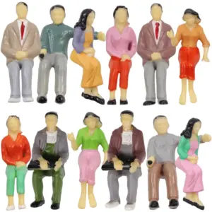 G Scale Sitting Figures Set of 12 for Dioramas
