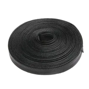 Durable 5m Black Braided PET Nylon Sleeving 19 HTB1DukJX0jvK1RjSspiq6AEqXXaL