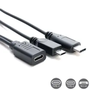 30cm USB-C to Micro-B Extension Cable