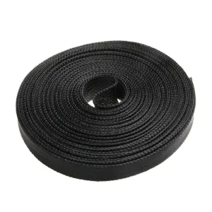 Durable 5m Black Braided PET Nylon Sleeving 18 HTB1F2ZLX.zrK1RjSspmq6AOdFXal