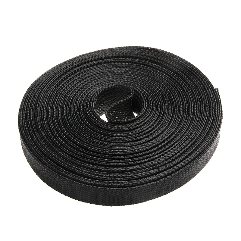 Durable 5m Black Braided PET Nylon Sleeving 9 Durable 5m Black Braided PET Nylon Sleeving - Image 9