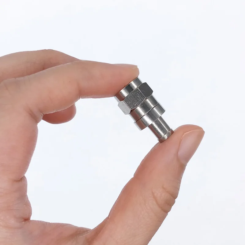 Set of 10 Silver F-Type Coaxial Connectors 6 Set of 10 Silver F-Type Coaxial Connectors - Image 6