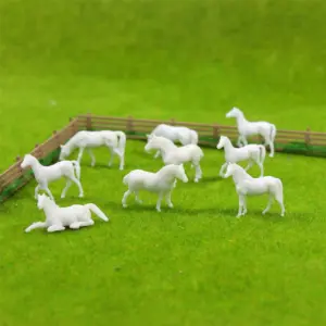 Unpainted 1:87 Scale Model Horses Set 7 HTB1IfvvvN1YBuNjy1zcq6zNcXXaa