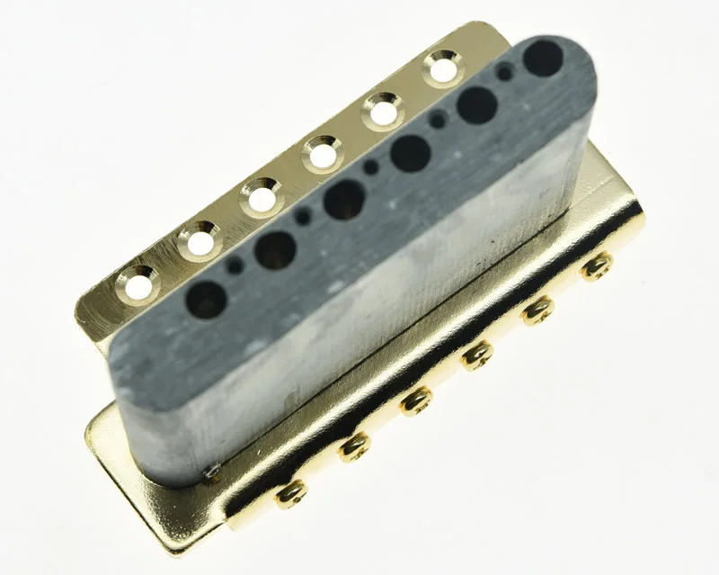 Gold Finish Strat-Style Tremolo Bridge 4 Gold Finish Strat-Style Tremolo Bridge - Image 4