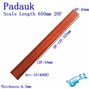 African Padauk Guitar Fingerboard 20/24 Frets, 6-7mm 11 HTB1LnOwa5LrK1Rjy1zdq6ynnpXaH