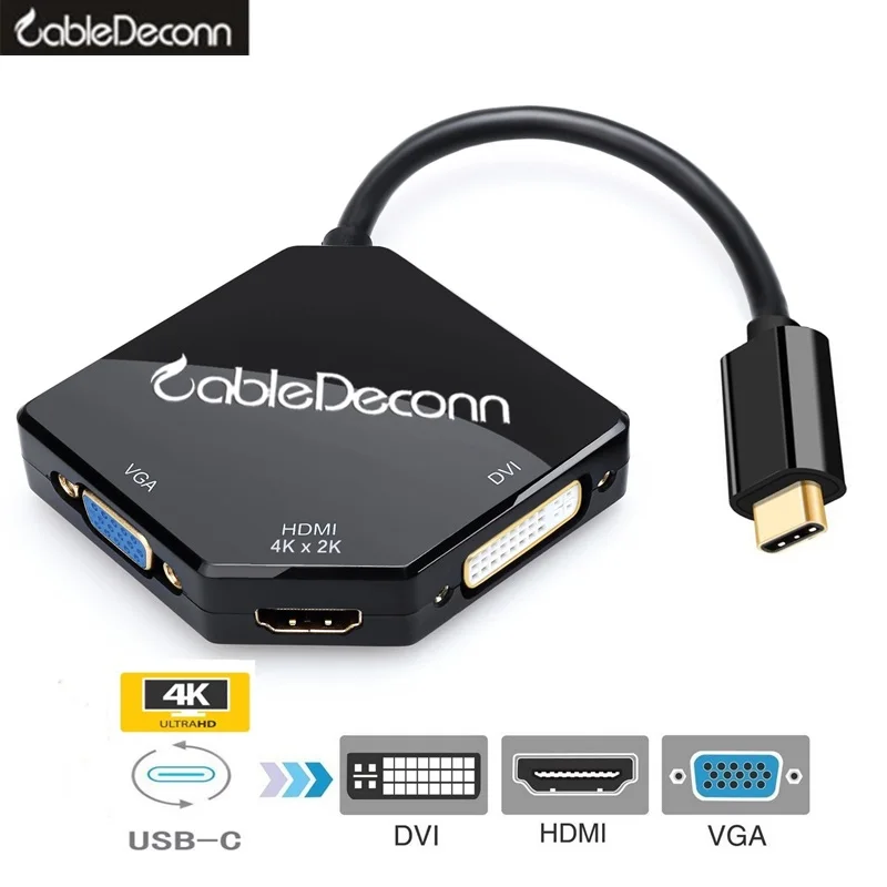 Thunderbolt 3 Multi-Display Hub with HDMI, VGA & DVI 4 Thunderbolt 3 Multi-Display Hub with HDMI, VGA & DVI - Image 4