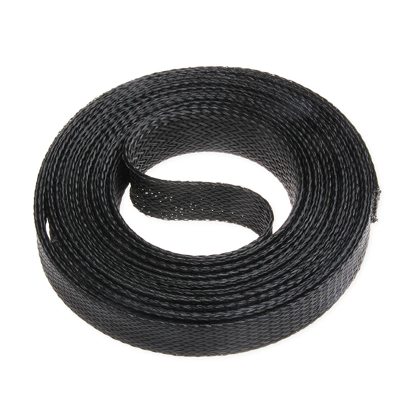 Durable 5m Black Braided PET Nylon Sleeving 8 Durable 5m Black Braided PET Nylon Sleeving - Image 8