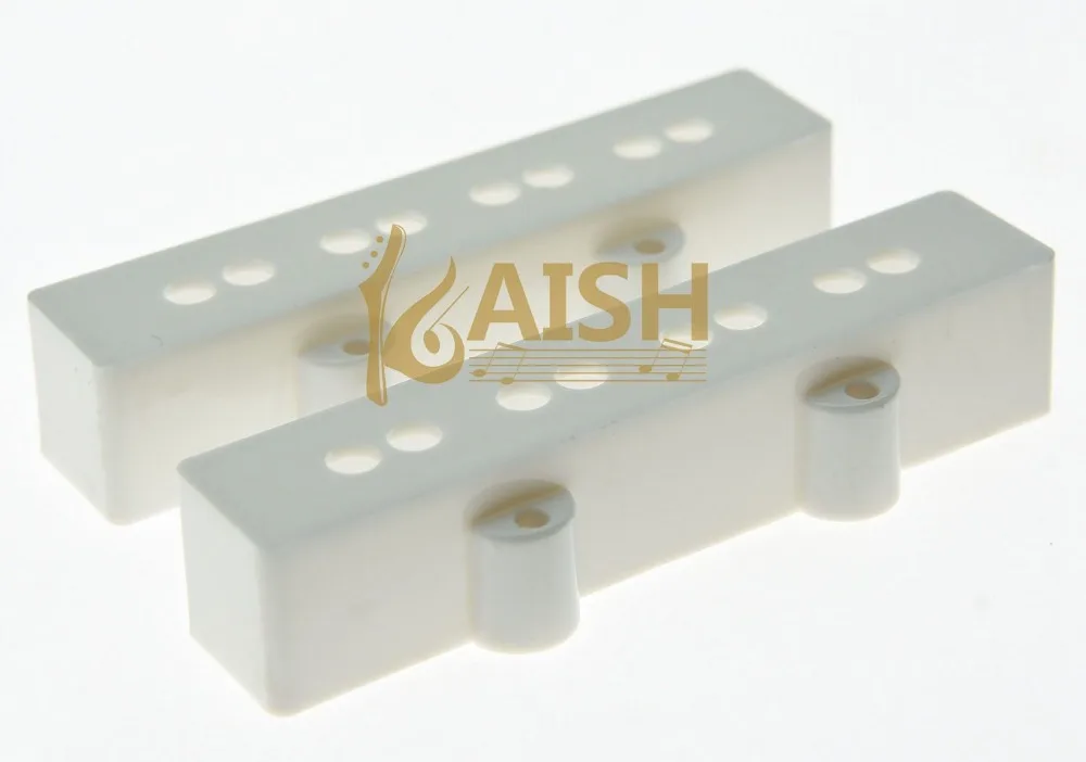 White Jazz Bass Pickup Covers Set for 4-String 2 White Jazz Bass Pickup Covers Set for 4-String - Image 2