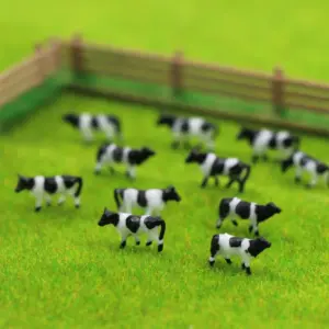N Scale 60pcs Miniature Farm Cows Set
