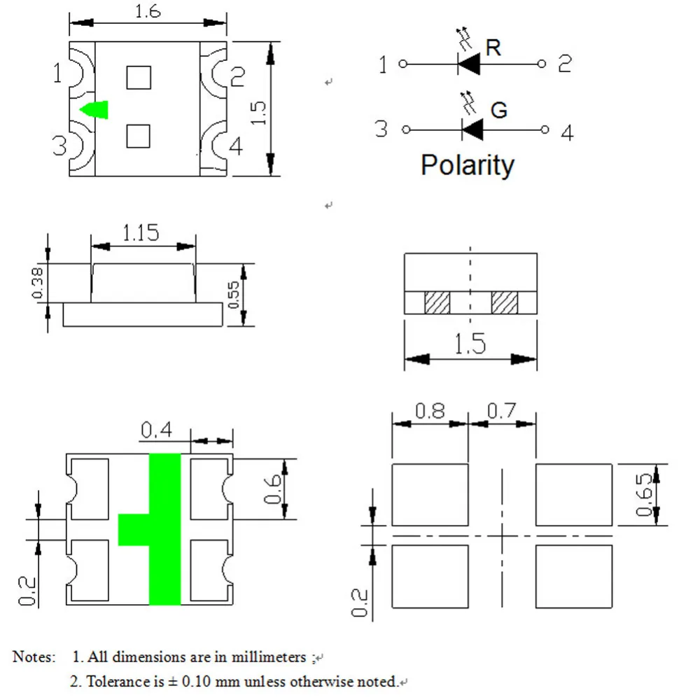 Pre-wired Bi-color SMD LEDs for Miniatures 2 Pre-wired Bi-color SMD LEDs for Miniatures - Image 2