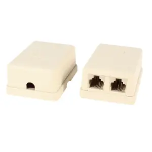 Beige RJ11 Inline Phone Cable Coupler