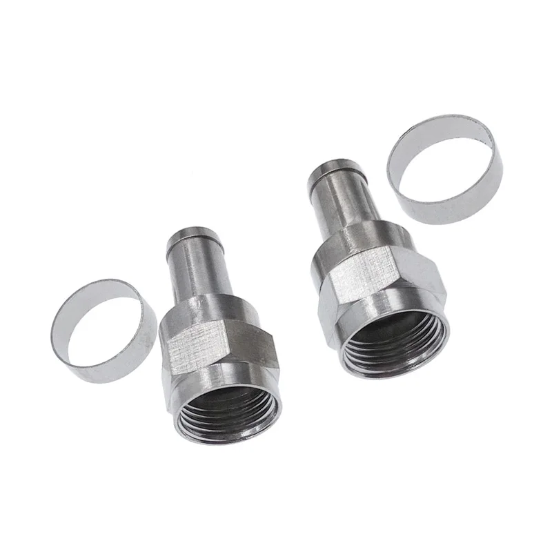 Set of 10 Silver F-Type Coaxial Connectors 2 Set of 10 Silver F-Type Coaxial Connectors - Image 2