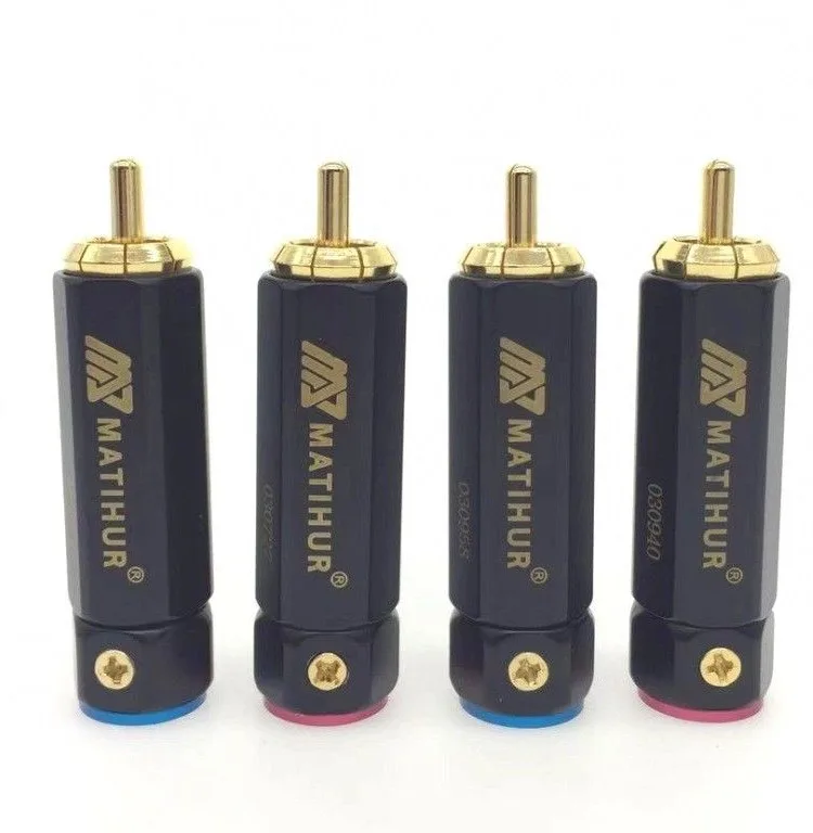 Gold RCA Connectors Set for Audio/Video Devices 6 Gold RCA Connectors Set for Audio/Video Devices - Image 6