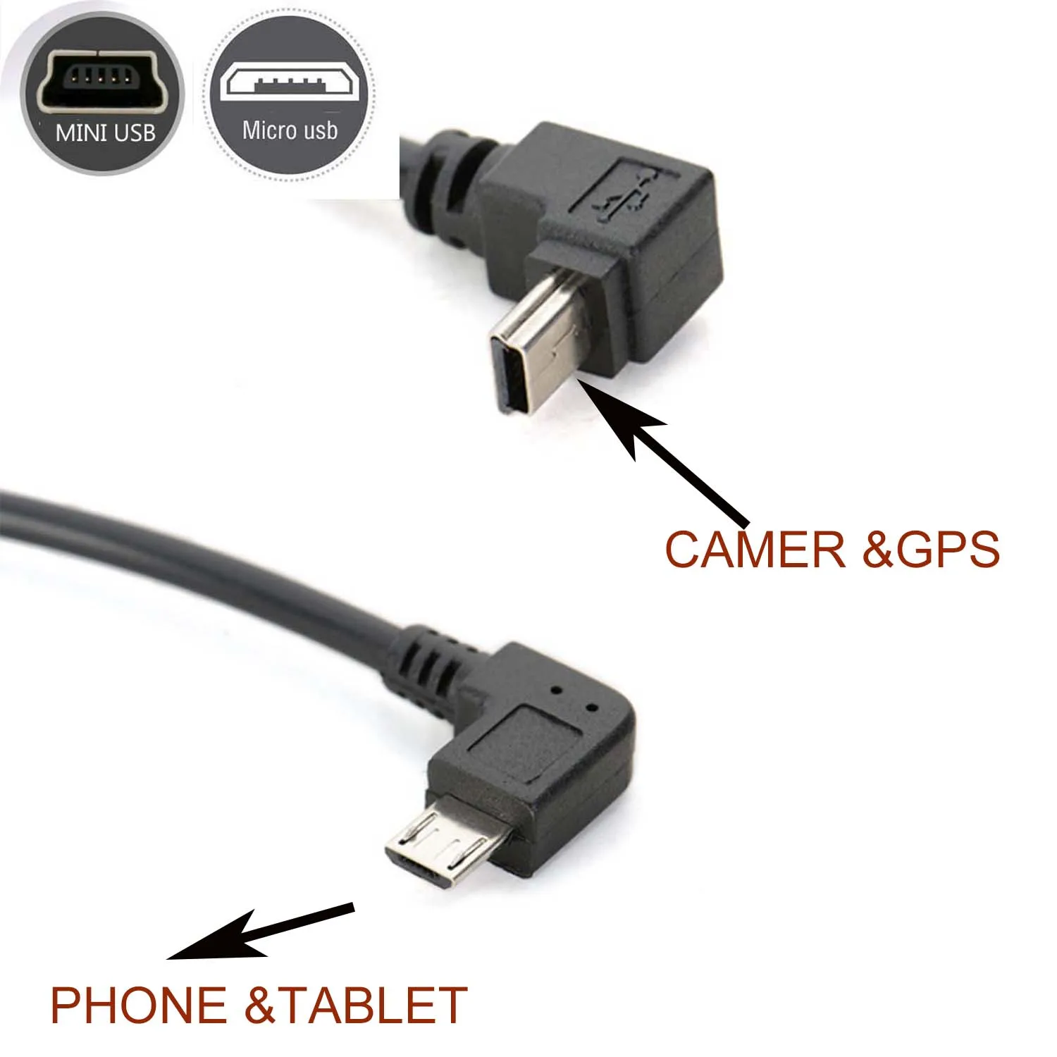 OTG Data Sync Cable 0.75ft for Smartphones and Cameras 2 OTG Data Sync Cable 0.75ft for Smartphones and Cameras - Image 2