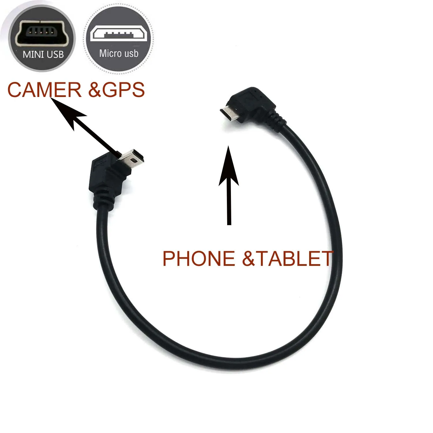 OTG Data Sync Cable 0.75ft for Smartphones and Cameras 4 OTG Data Sync Cable 0.75ft for Smartphones and Cameras - Image 4