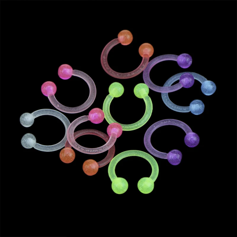 Luminous Acrylic Piercing Jewelry Set (10-20 pcs) 8 Luminous Acrylic Piercing Jewelry Set (10-20 pcs) - Image 8