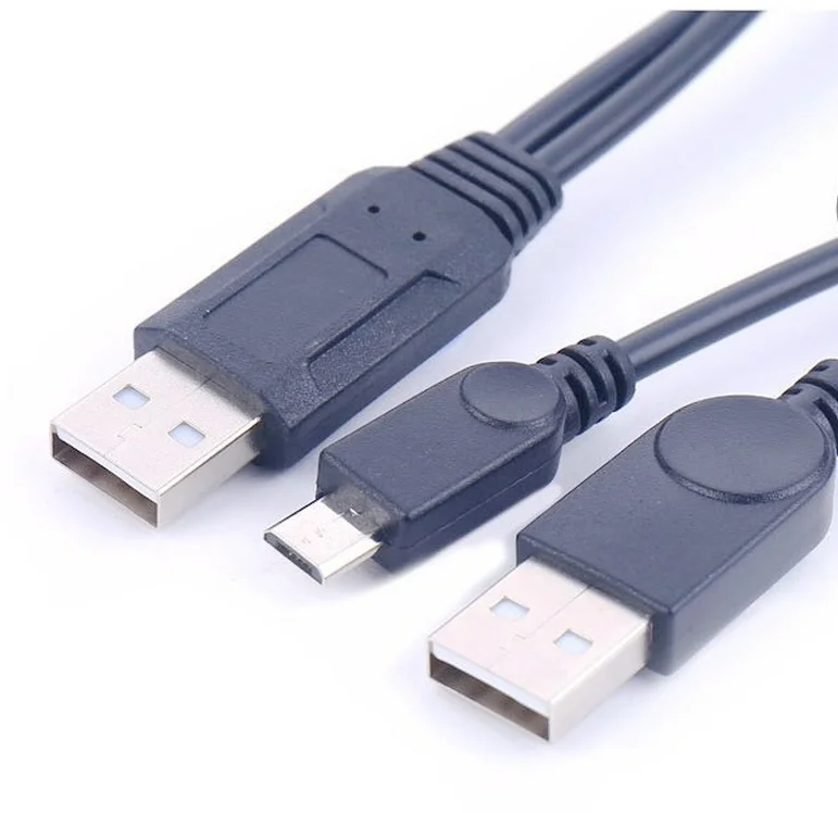Black USB Y-cable for Data & Power Transfer 5 Black USB Y-cable for Data & Power Transfer - Image 5