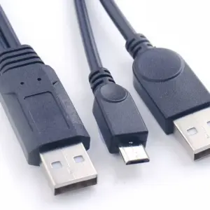 Black USB Y-cable for Data & Power Transfer 8 HTB1d7WXRXXXXXacXVXXq6xXFXXXj