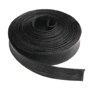 Durable 5m Black Braided PET Nylon Sleeving 15 HTB1eKgHXZvrK1Rjy0Feq6ATmVXaH