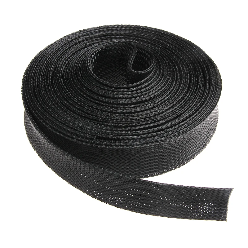 Durable 5m Black Braided PET Nylon Sleeving 6 Durable 5m Black Braided PET Nylon Sleeving - Image 6