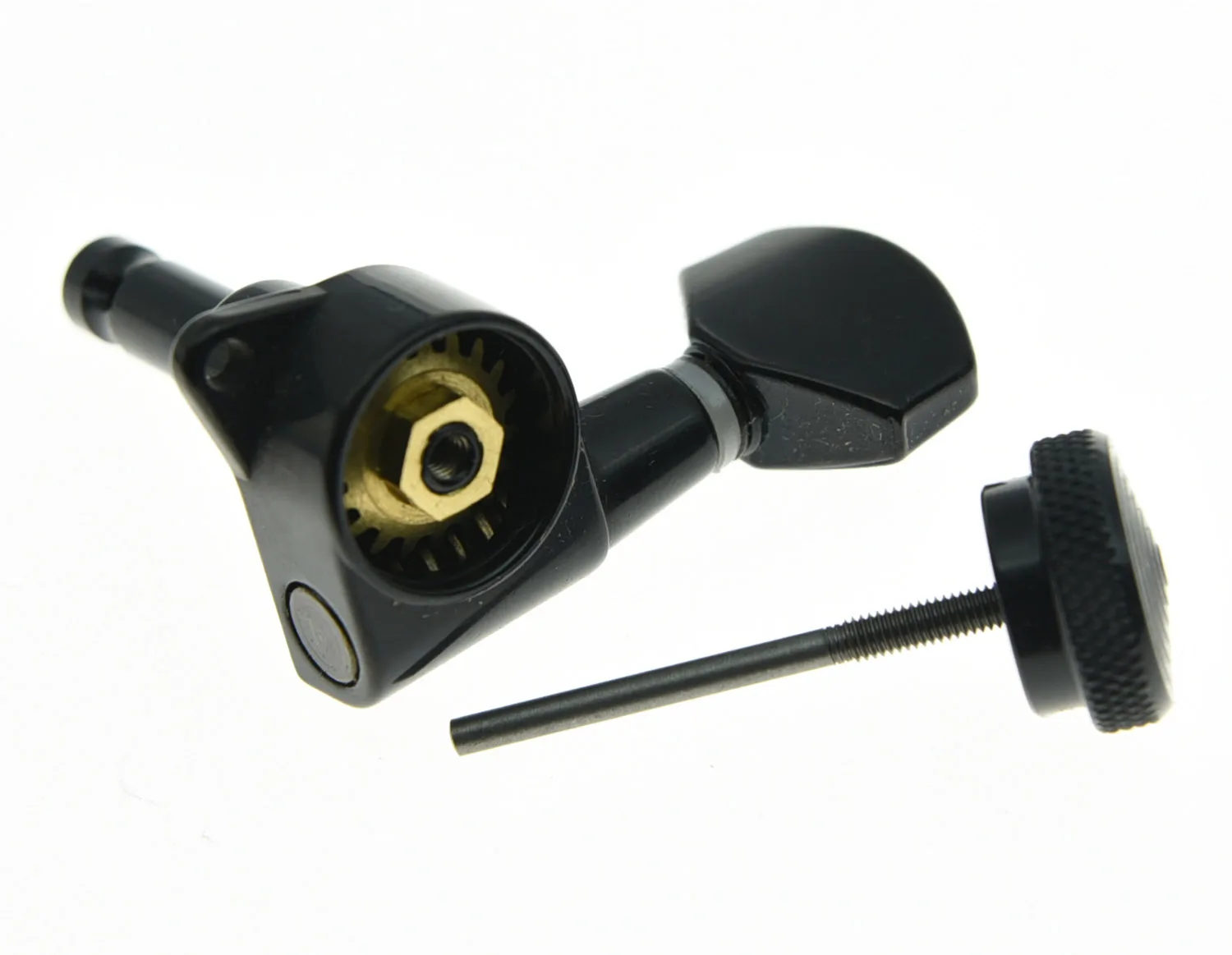 Black Left-Handed Locking Guitar Tuners Set 4 Black Left-Handed Locking Guitar Tuners Set - Image 4