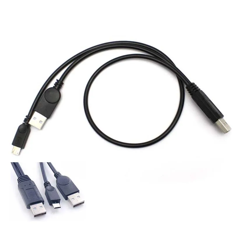 Black USB Y-cable for Data & Power Transfer 4 Black USB Y-cable for Data & Power Transfer - Image 4