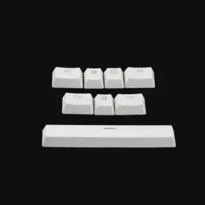 White Shine-Through Keycap Set for Mechanical Keyboards
