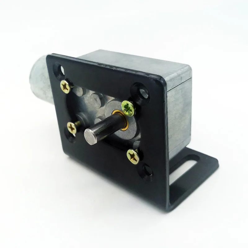 Black Steel L-Shaped Motor Bracket for JGY370 5 Black Steel L-Shaped Motor Bracket for JGY370 - Image 5