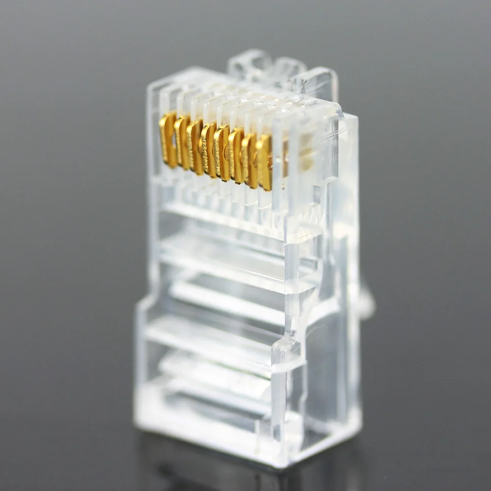 Transparent RJ45 Ethernet Connectors Pack of 20-100 4 Transparent RJ45 Ethernet Connectors Pack of 20-100 - Image 4