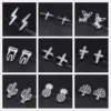 Quirky Stainless Steel Cactus Airplane Earring