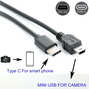 Type C to Mini USB OTG Cable 25cm