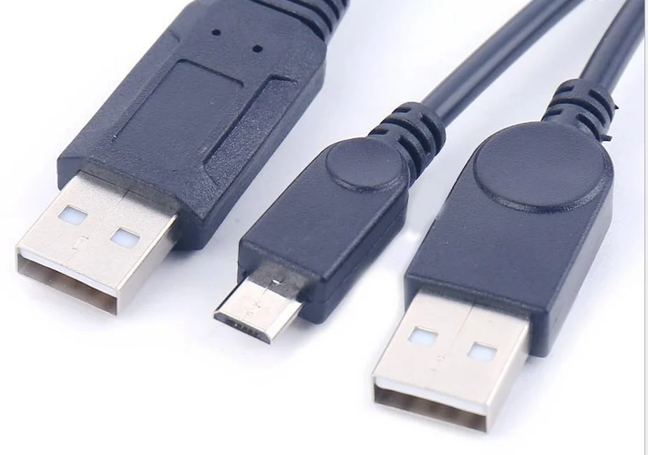 Black USB Y-cable for Data & Power Transfer 6 Black USB Y-cable for Data & Power Transfer - Image 6