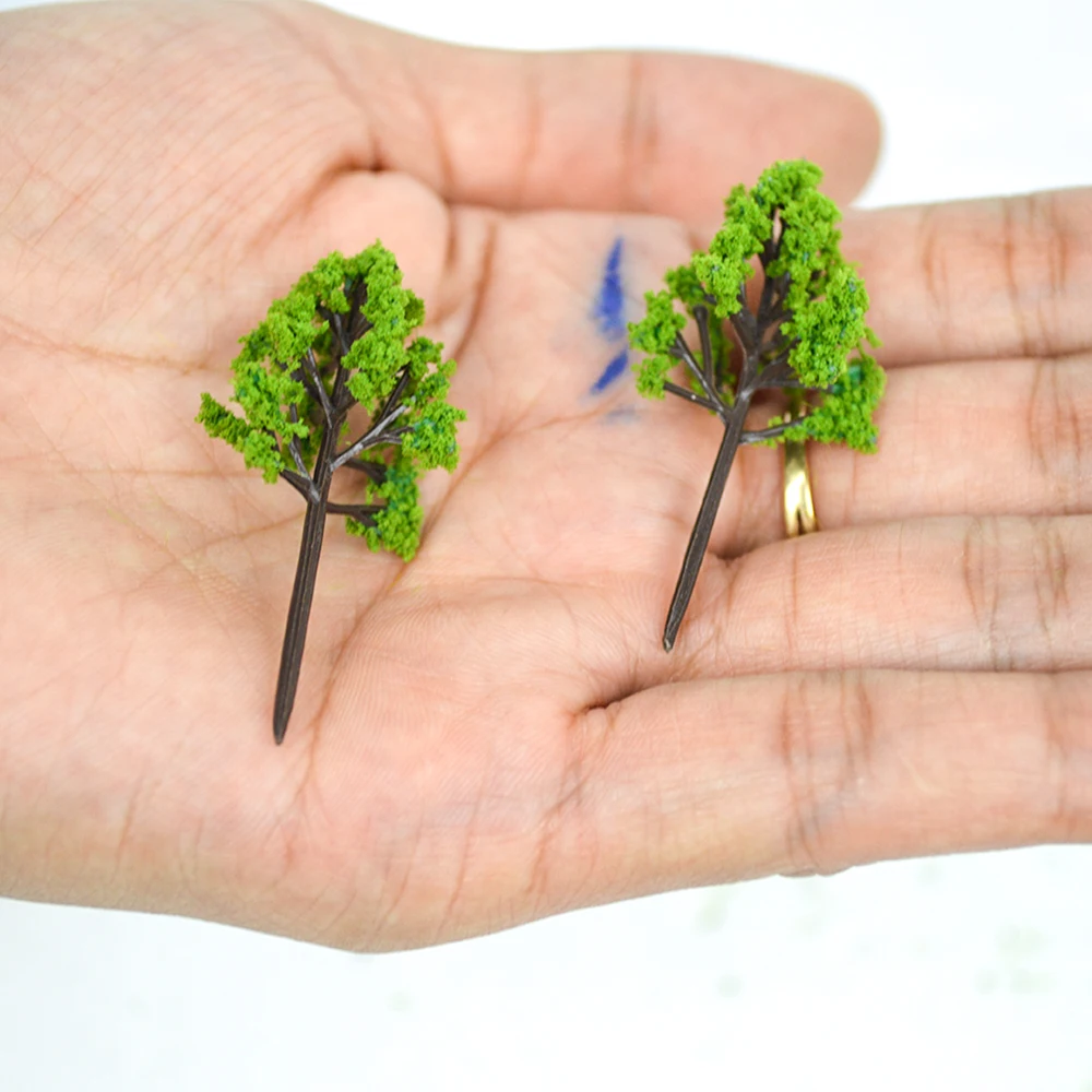 Miniature Plastic Trees Set for Dioramas 6 Miniature Plastic Trees Set for Dioramas - Image 6