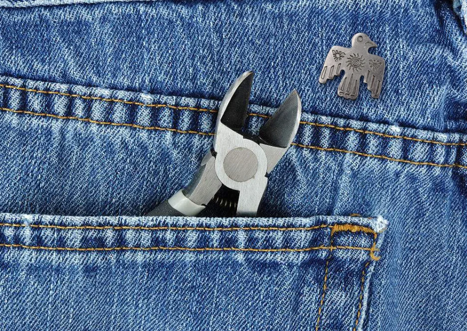 Indian Sun God Thunderbird Copper Brooch in Gold and Silver 5 Indian Sun God Thunderbird Copper Brooch in Gold and Silver - Image 5