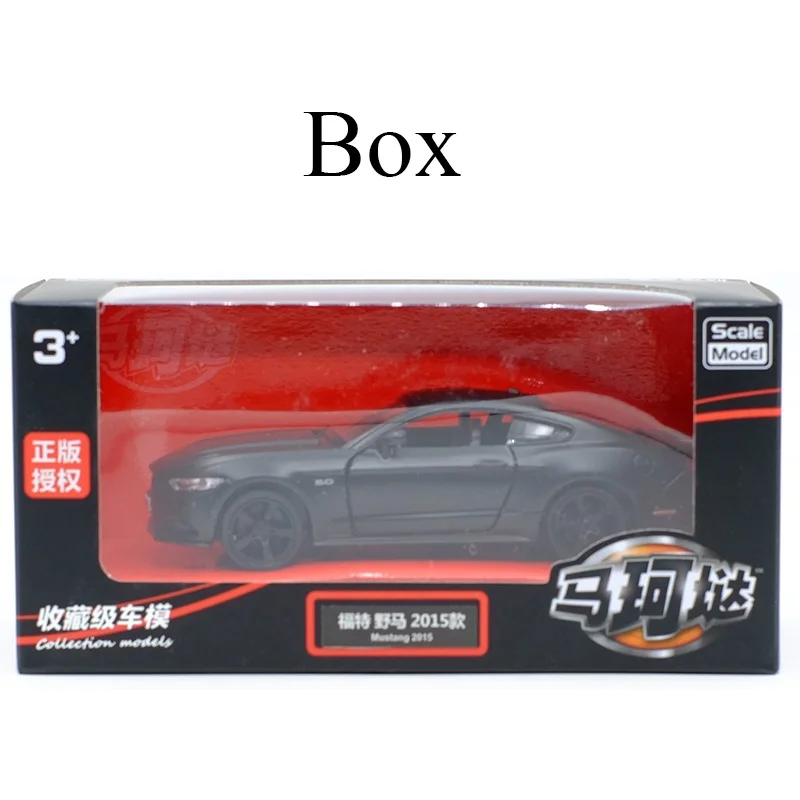 Matte Black Ford Mustang 1:36 Diecast Model 7 Matte Black Ford Mustang 1:36 Diecast Model - Image 7
