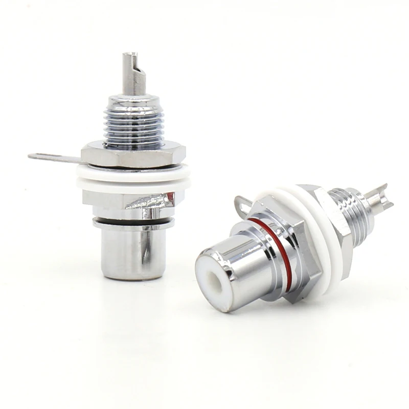 Rhodium Plated RCA Sockets - Pack of 10 3 Rhodium Plated RCA Sockets - Pack of 10 - Image 3