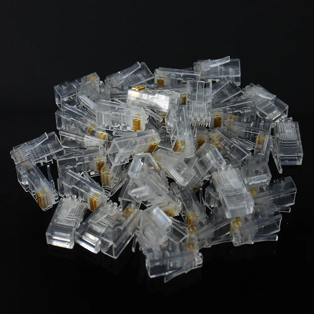 Transparent RJ45 Ethernet Connectors Pack of 20-100 6 Transparent RJ45 Ethernet Connectors Pack of 20-100 - Image 6